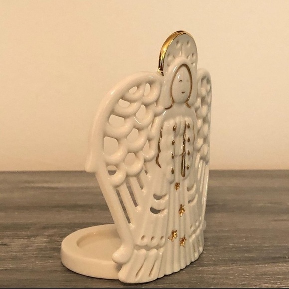 LENOX Bright Christmas Angel Candle Holder 4” Tall - Picture 3 of 5
